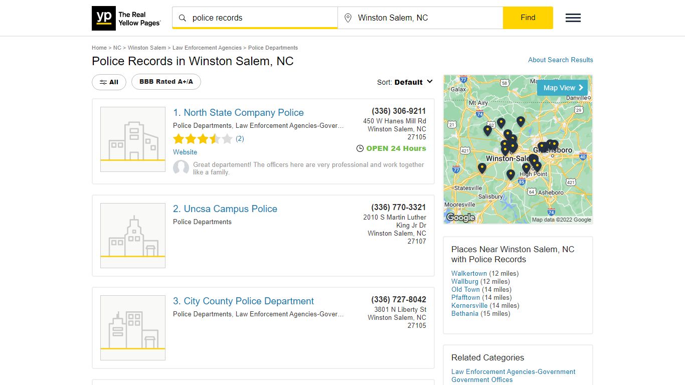 Police Records in Winston Salem, NC with Reviews - YP.com